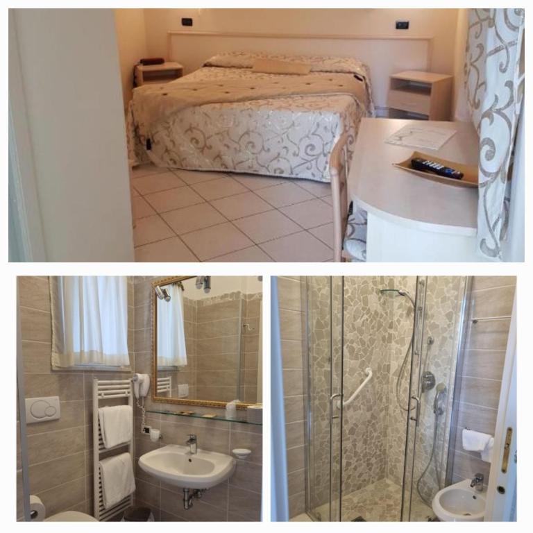 Koupelna v ubytování Hotel Azzurra