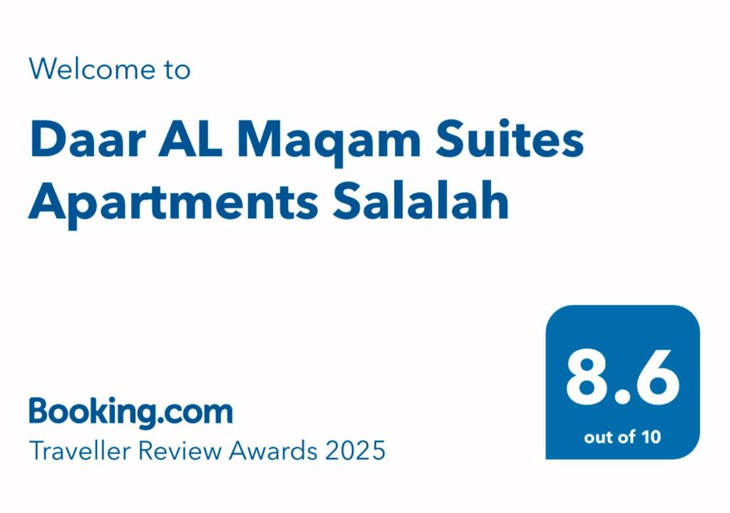 Certifikát, hodnocení, plakát nebo jiný dokument vystavený v ubytování Daar AL Maqam Suites Apartments Salalah