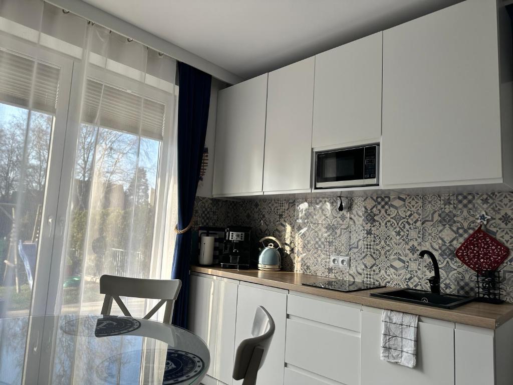 Kuchnia lub aneks kuchenny w obiekcie Amko Style Apartamenty Nord 8 z ogródkiem Willa Nord