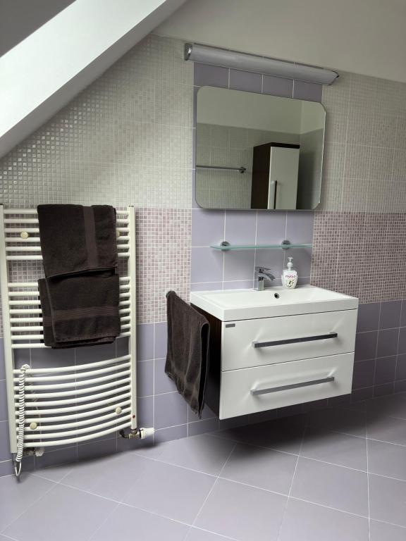 Fotografie z fotogalerie ubytování Podkrovní apartmán se společným bazénem v destinaci Zlonice