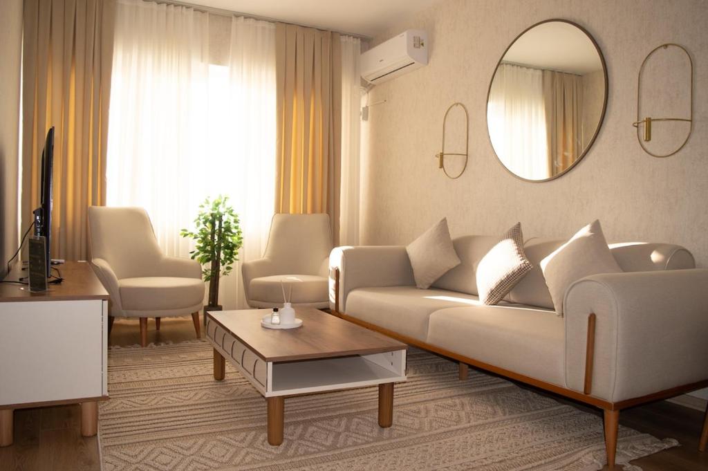 Χώρος καθιστικού στο Luxe Suite AY37