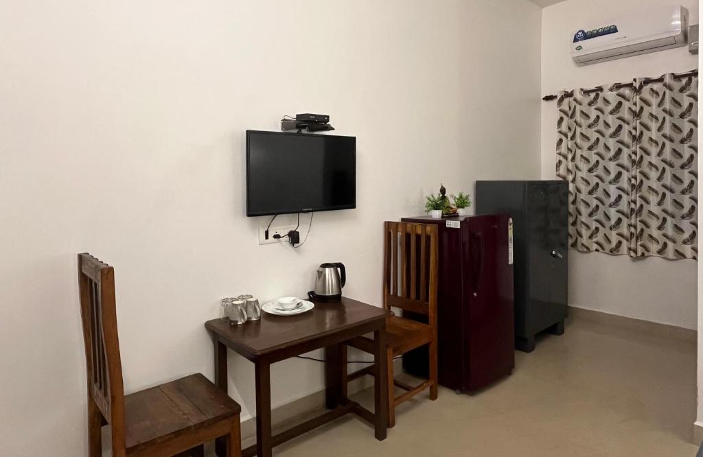 TV a/nebo společenská místnost v ubytování Palm paradise anjuna