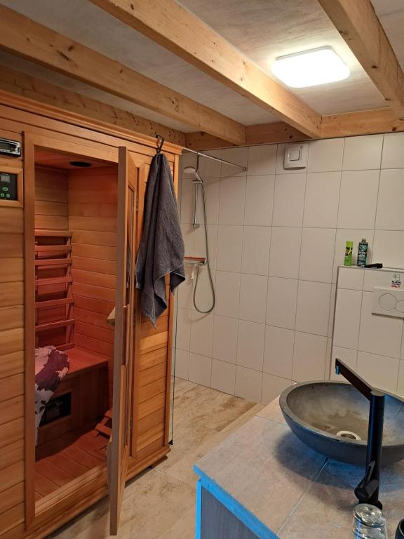 Koupelna v ubytování Hofstede 's Gravenhoek