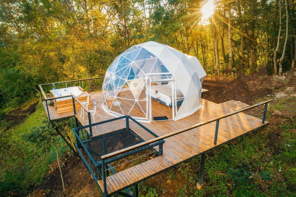 Zahrada ubytování EKA Glamping
