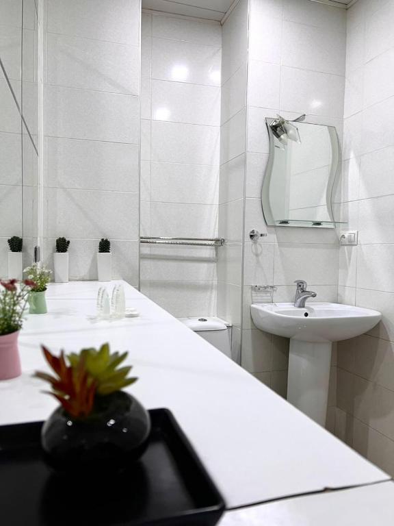 Koupelna v ubytování Hotel 6