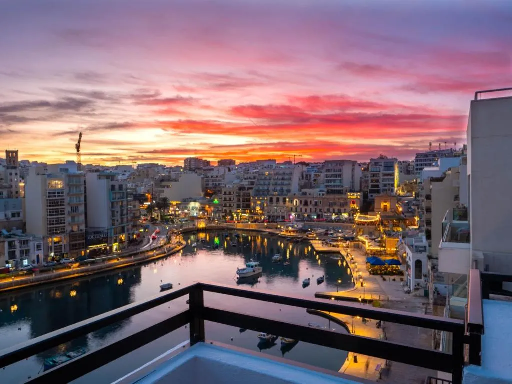 Stunning St Julians Seaview Duplex Apartments on Spinola Bay