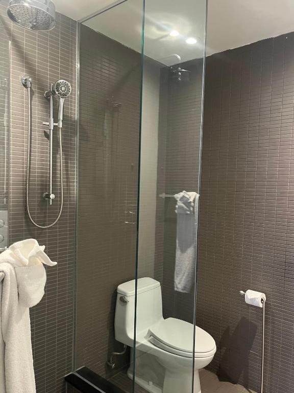 Koupelna v ubytování Hotel Ocho