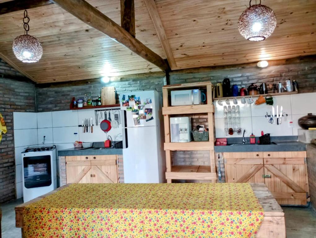 Kuchyň nebo kuchyňský kout v ubytování Camping Carcará da Canastra