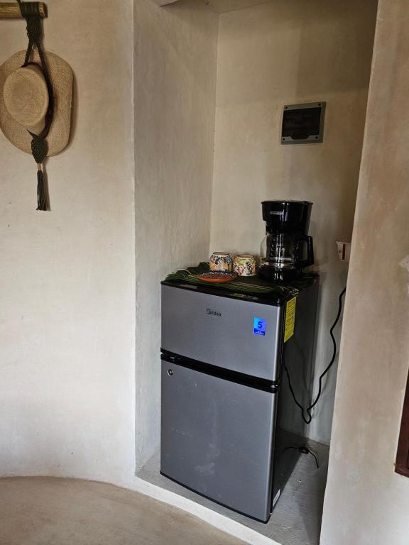 Kuchyň nebo kuchyňský kout v ubytování Cabaña Los Gallitos Ecolodge