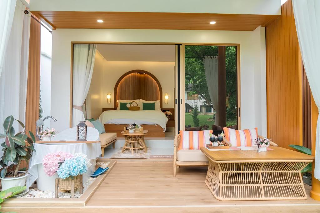 Pangthara65 ปางธารา ณ ปางไฮ เชียงใหม่ - Double Room With Spa Bath And River View