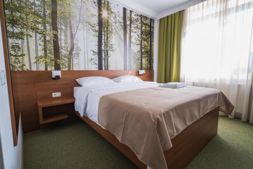 Postel nebo postele na pokoji v ubytování Hotel Comat Deva