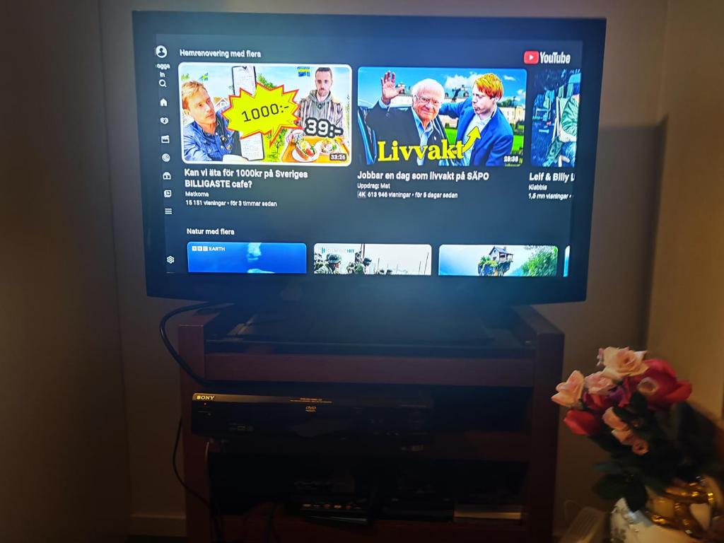 TV a/nebo společenská místnost v ubytování Orebro Hideaway