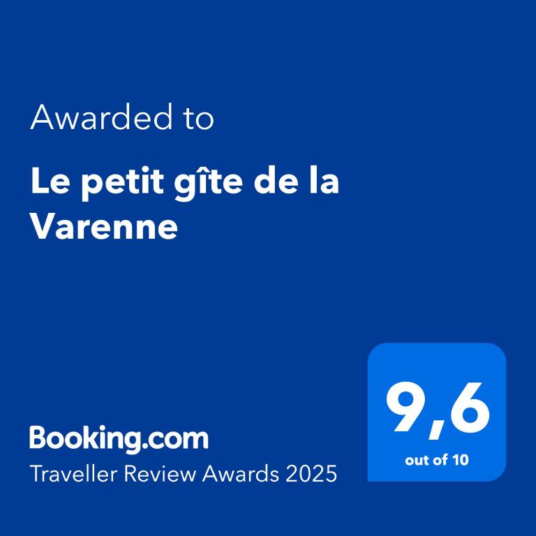 Le petit gîte de la Varenne的证书、奖牌、标识或其他文件