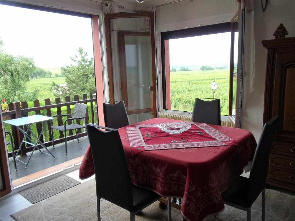 Balkón nebo terasa v ubytování Gite "le vignoble " 2 pers coté vignes