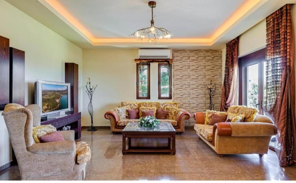 Posezení v ubytování Cretan Sunny Villa