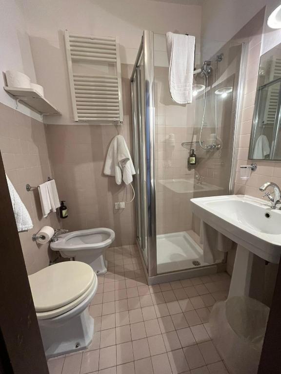 Koupelna v ubytování Hotel Corte Altavilla