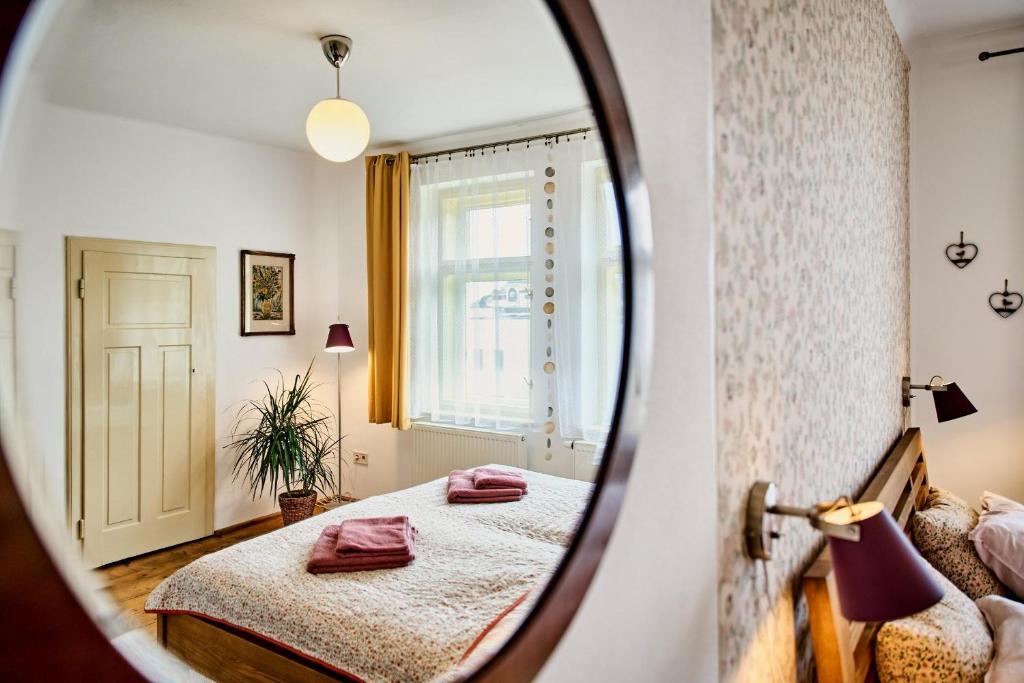 Postel nebo postele na pokoji v ubytování Vila Betula