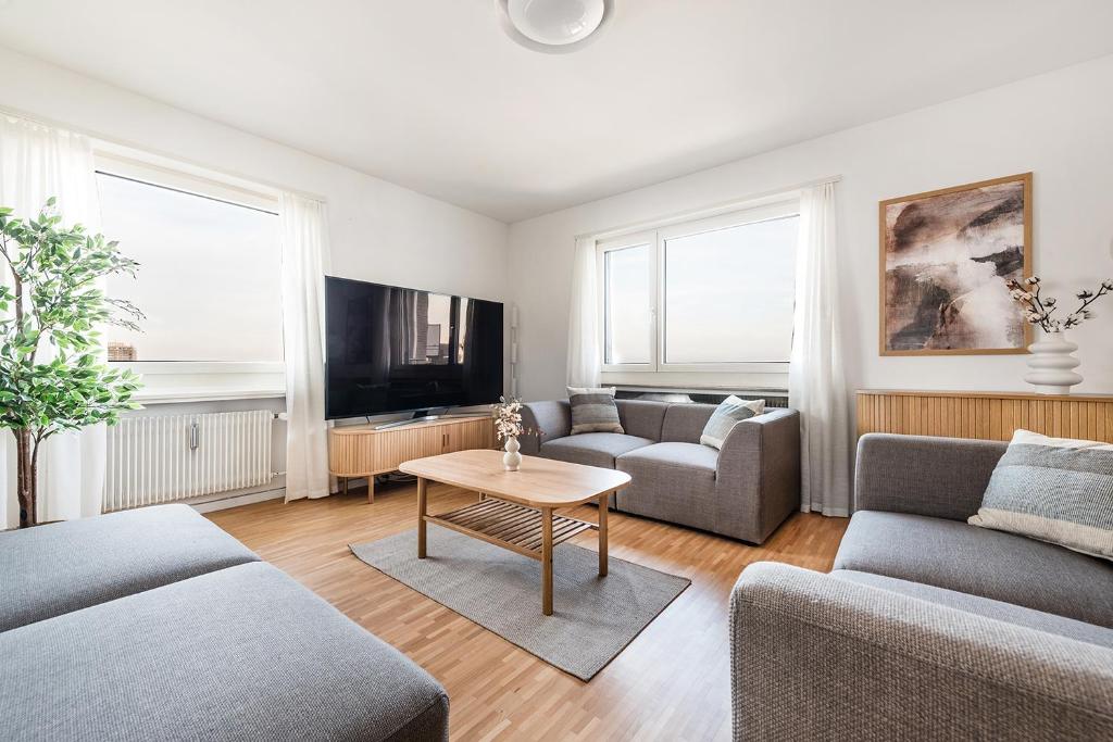 TV a/nebo společenská místnost v ubytování SOHO Penthouse