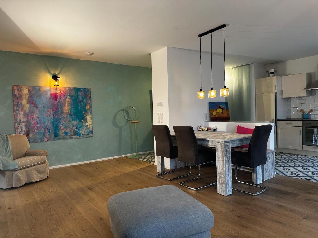Kuchyň nebo kuchyňský kout v ubytování Wohnung Hartsee