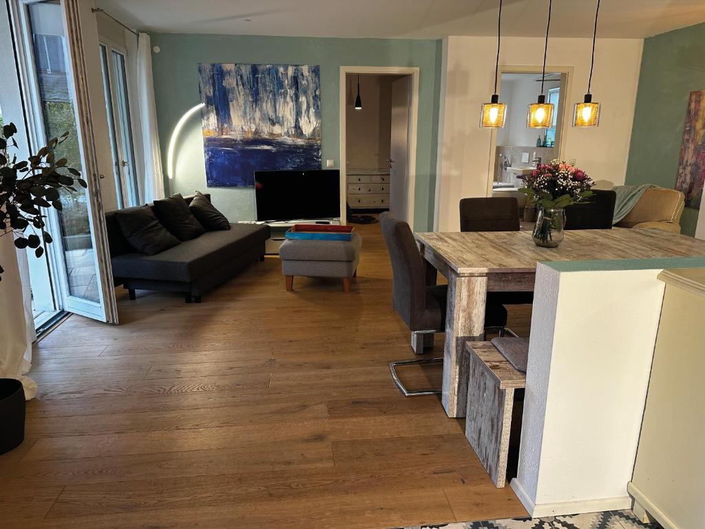 Posezení v ubytování Wohnung Hartsee