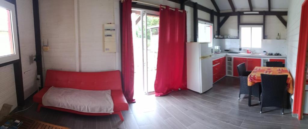 Posezení v ubytování Bungalow ROUGE