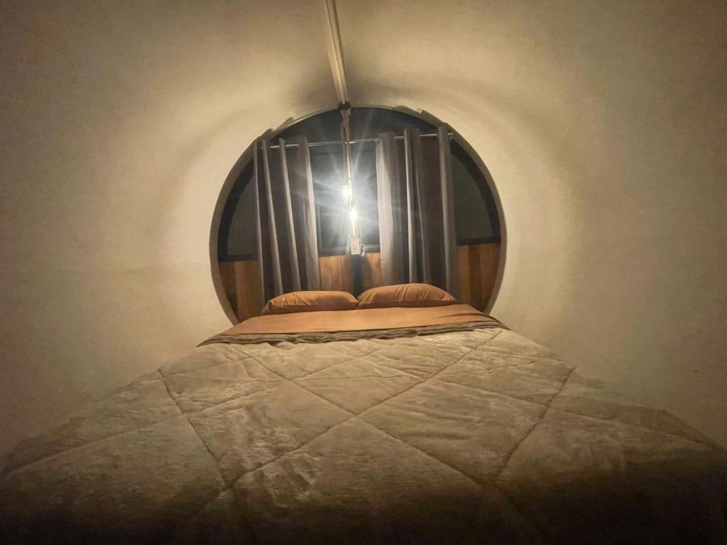 Postel nebo postele na pokoji v ubytování El Cilindro