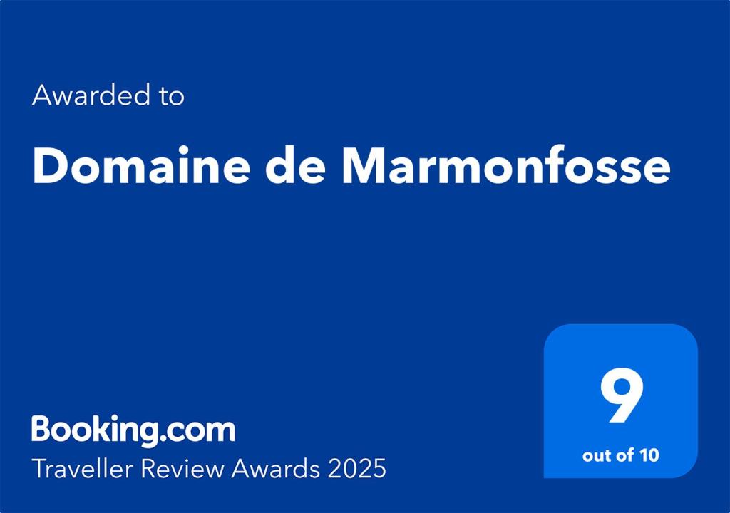 Certyfikat, podpis lub inny dokument wystawiony w obiekcie Domaine de Marmonfosse