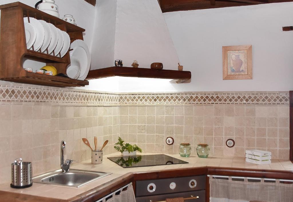 Η κουζίνα ή μικρή κουζίνα στο Las Castras, paisaje y naturaleza