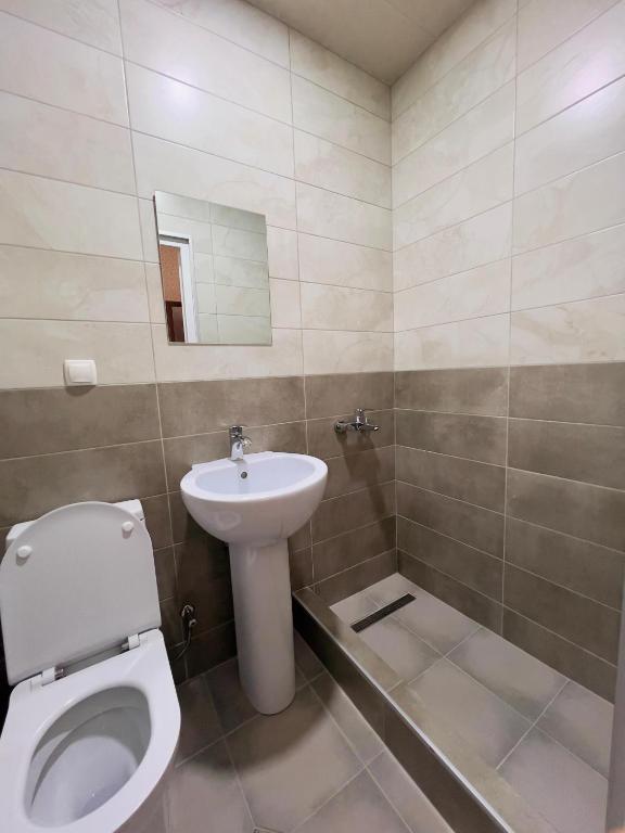 Koupelna v ubytování Tsminda Giorgi Apartment