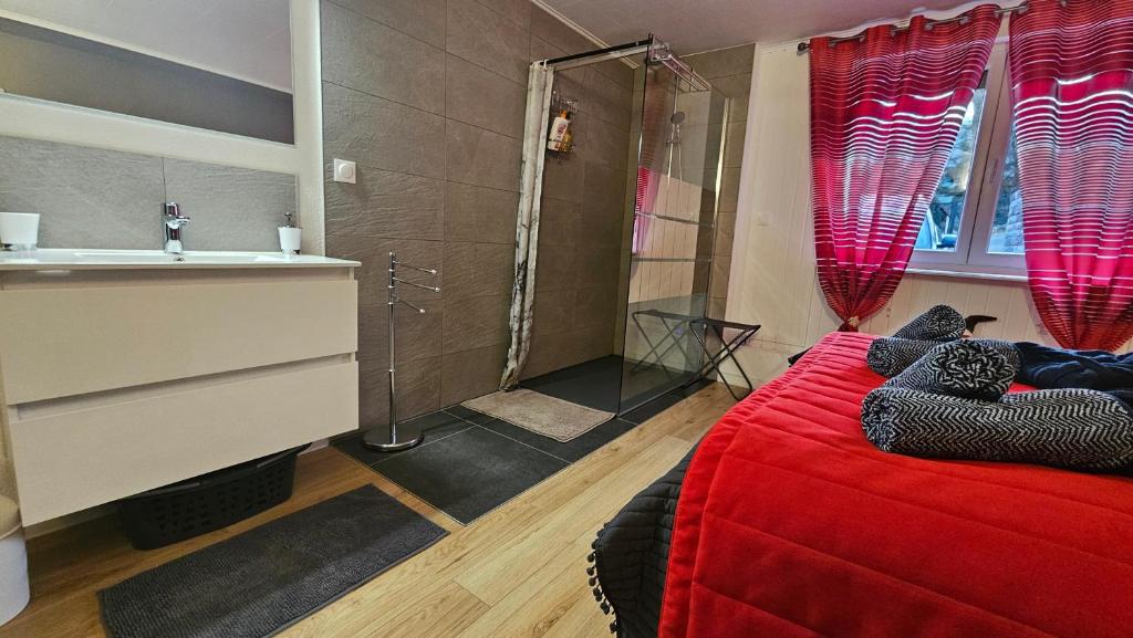 Postel nebo postele na pokoji v ubytování Relais des Vosges
