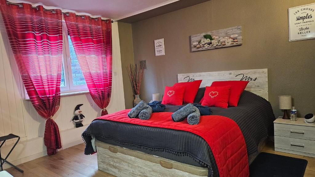 Postel nebo postele na pokoji v ubytování Relais des Vosges