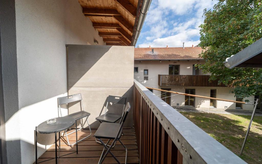 Balkón nebo terasa v ubytování Hotel U Tří volů