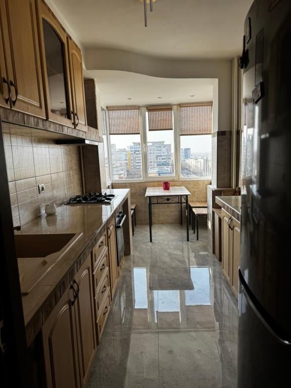 Η κουζίνα ή μικρή κουζίνα στο Apartament panoramic