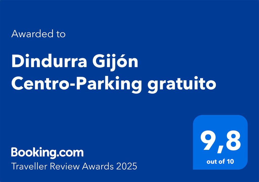 Dindurra Gijón Centro-Parking gratuito tanúsítványa, márkajelzése vagy díja