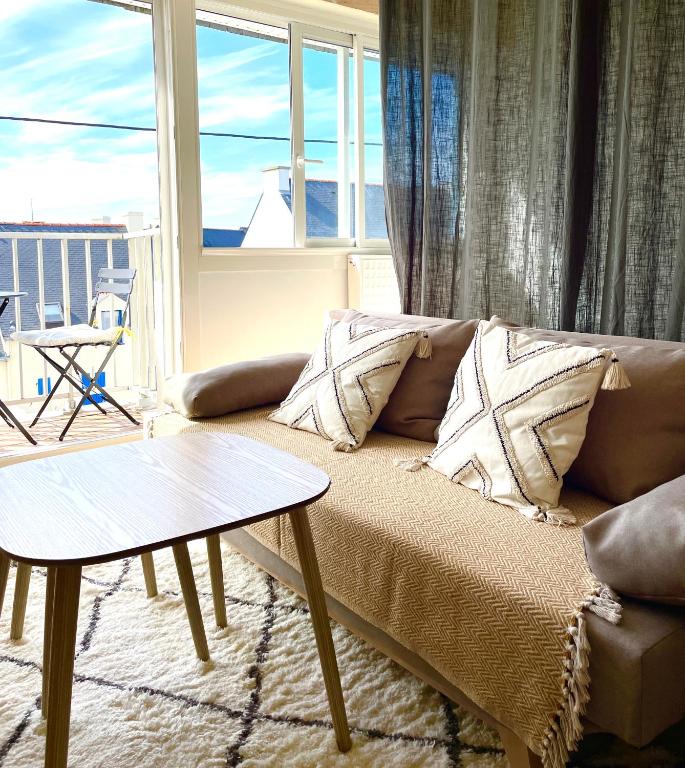 Posezení v ubytování Appartement Hyper Cosy - Vue mer panoramique 180