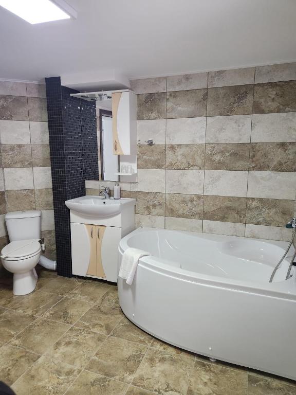 Koupelna v ubytování Casa Lupeni