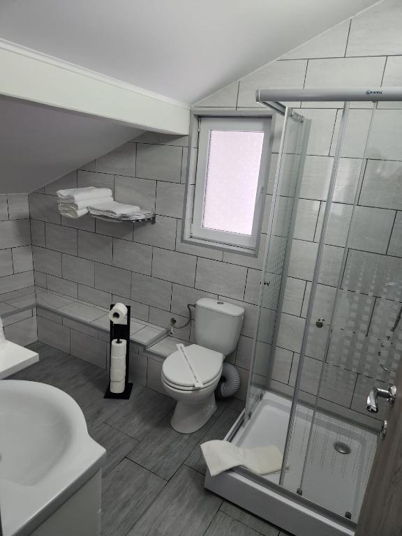 Koupelna v ubytování Casa Lupeni
