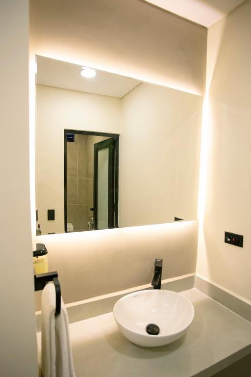 Koupelna v ubytování Hotel Gran Ester