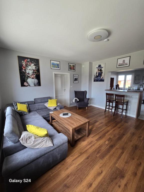 Χώρος καθιστικού στο Apartament nr 1 Chorzelów