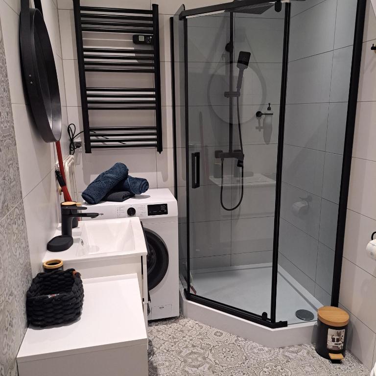 Koupelna v ubytování Apartament Gołębiewscy