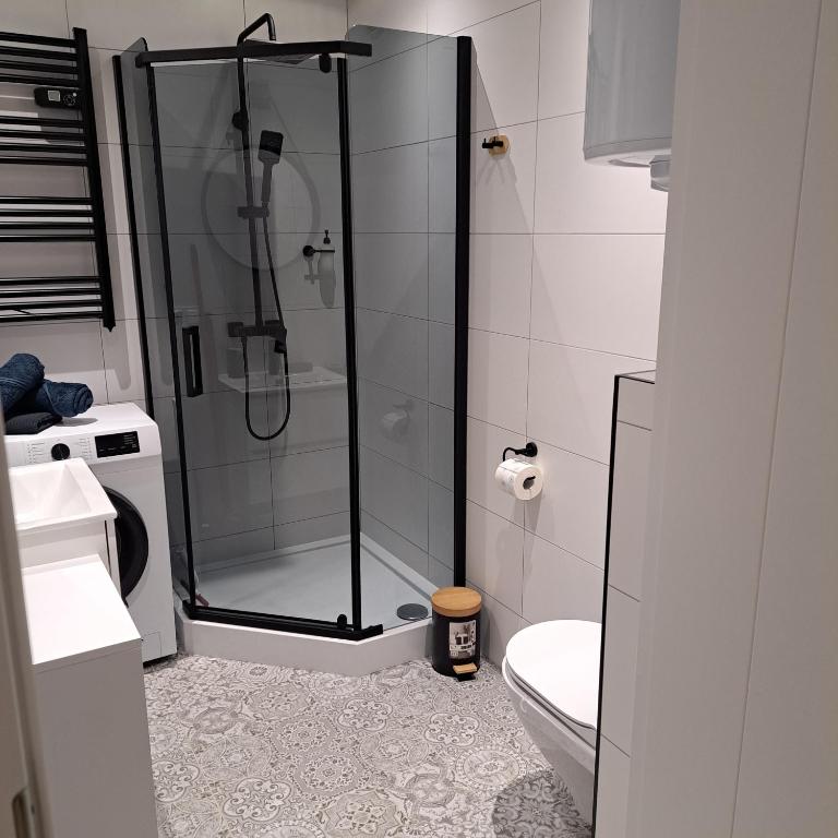 Koupelna v ubytování Apartament Gołębiewscy