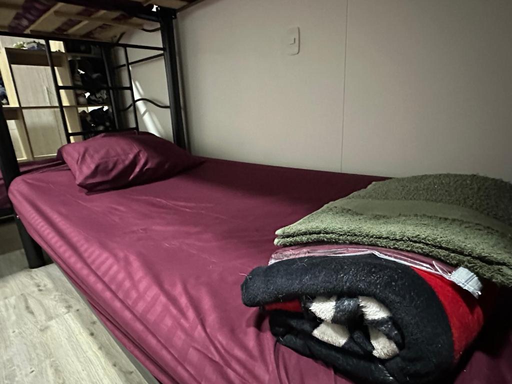 Postel nebo postele na pokoji v ubytování Davinci 1903 Bed & breakfast centro histórico Bogotá