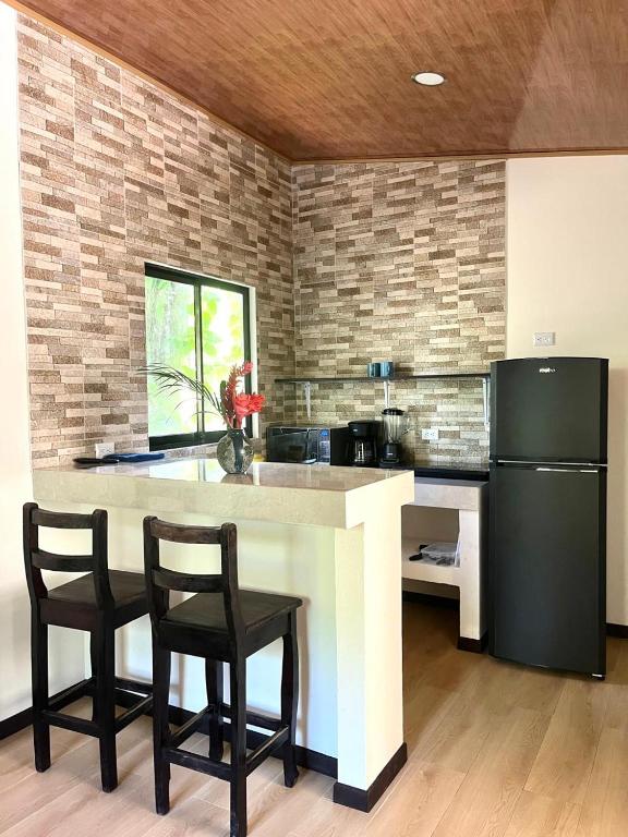 Kuchyň nebo kuchyňský kout v ubytování Bambutel Cocles
