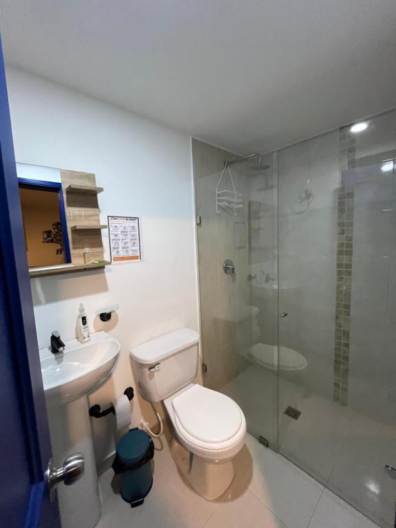 Koupelna v ubytování HOSTAL SEP7IMO ARTE