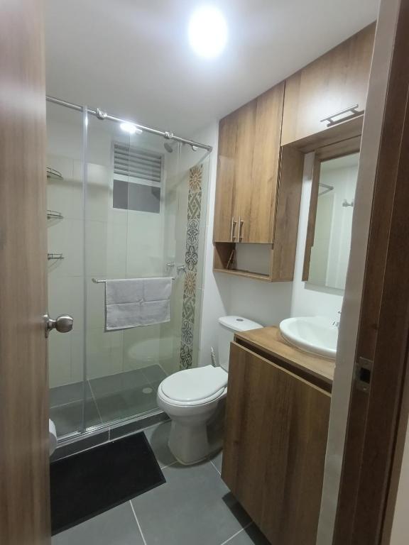 Koupelna v ubytování Apartamento Amoblado con Excelente Ubicación