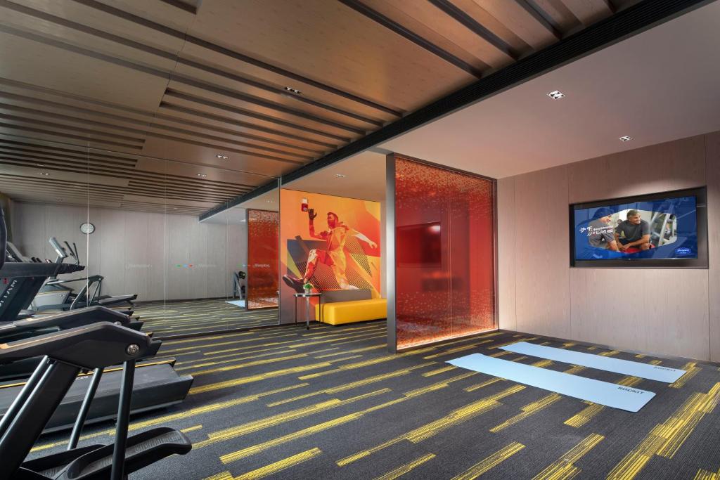 Fitness centrum a/nebo fitness zařízení v ubytování Hampton by Hilton Baoding High-tech Zone