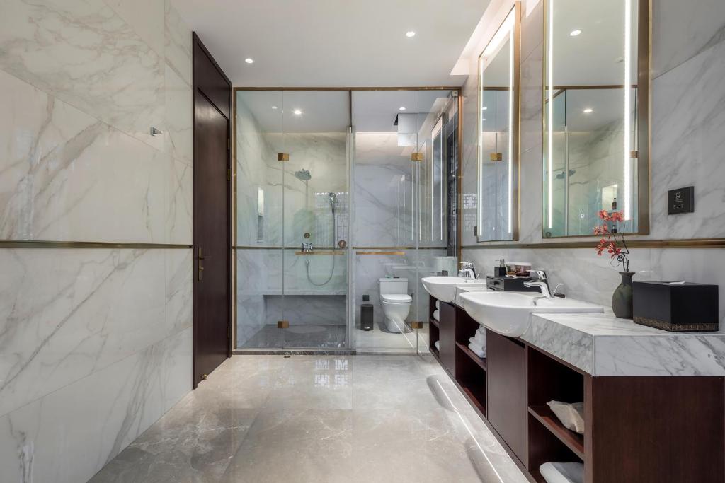 Koupelna v ubytování Xinghuacun Hotel