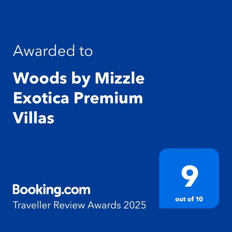 Certifikát, hodnocení, plakát nebo jiný dokument vystavený v ubytování Woods by Mizzle Exotica Premium Villas