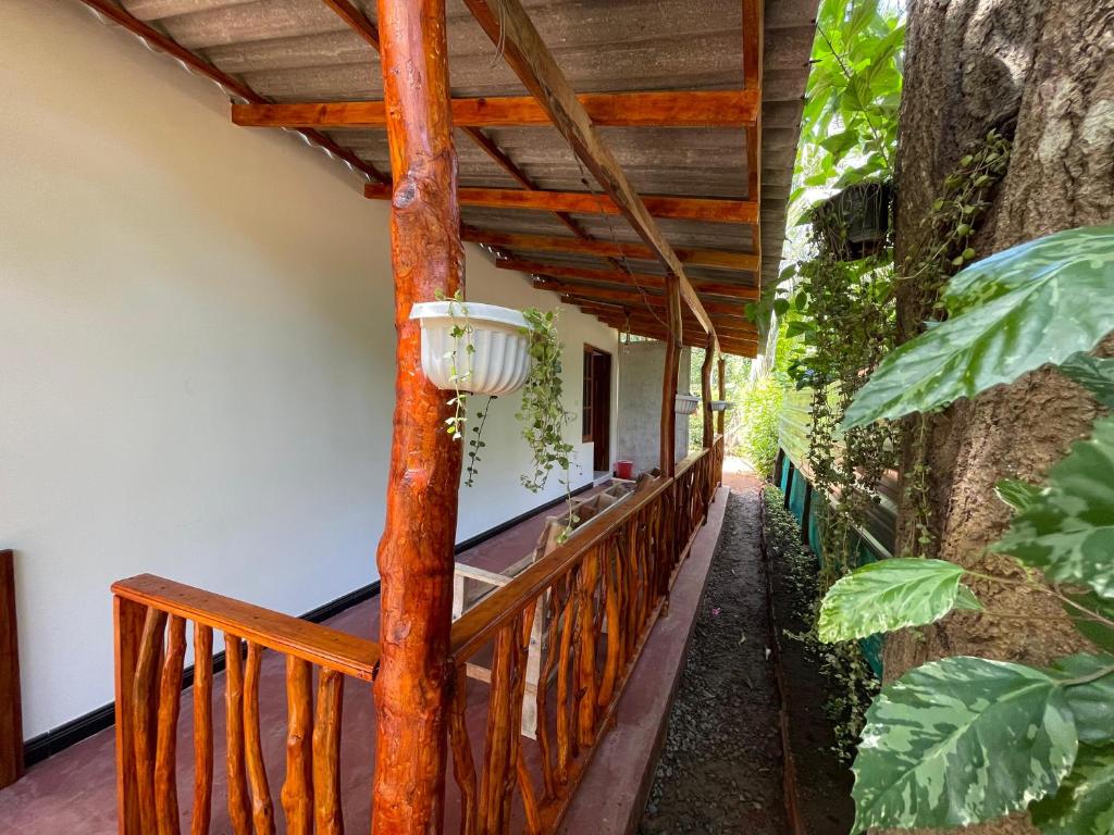 Balkón nebo terasa v ubytování Sigiri Village Vibe Hostel