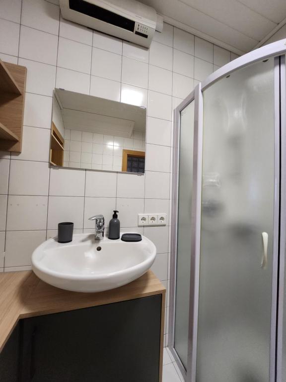 Koupelna v ubytování Ferienwohnung Reich